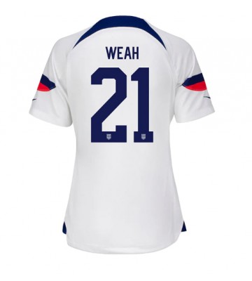 Forenede Stater Timothy Weah #21 Hjemmebanetrøje Dame VM 2022 Kort ærmer